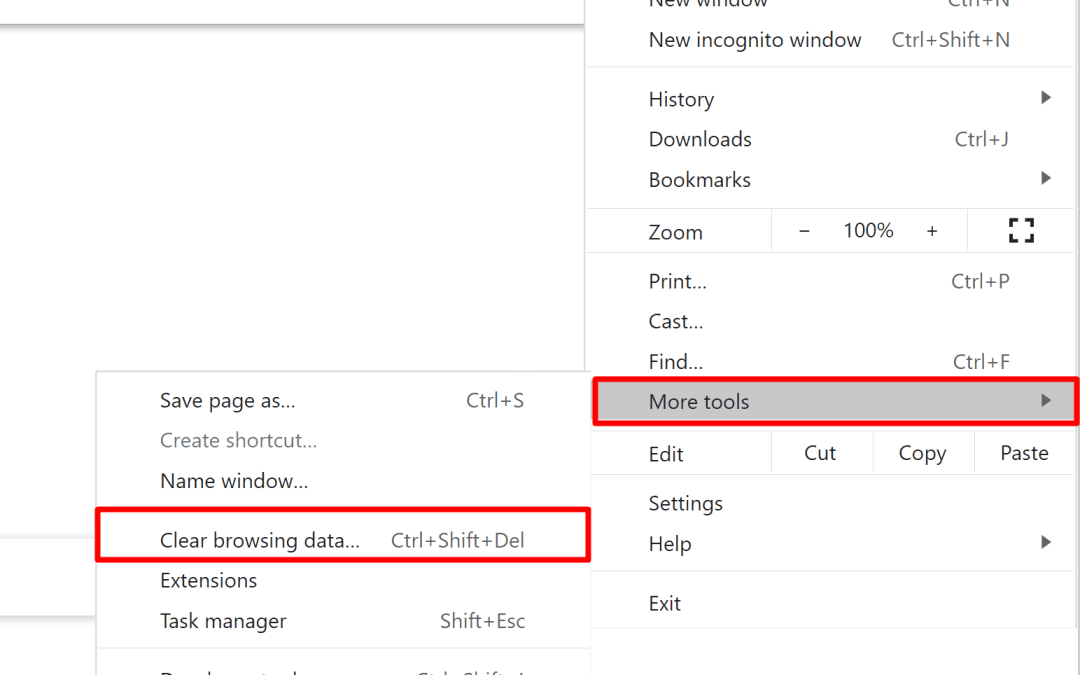 How to clear the Cache in Google Chrome