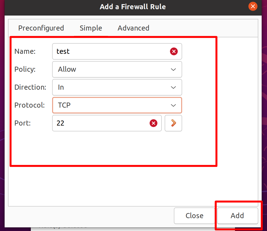 Firewall GUI