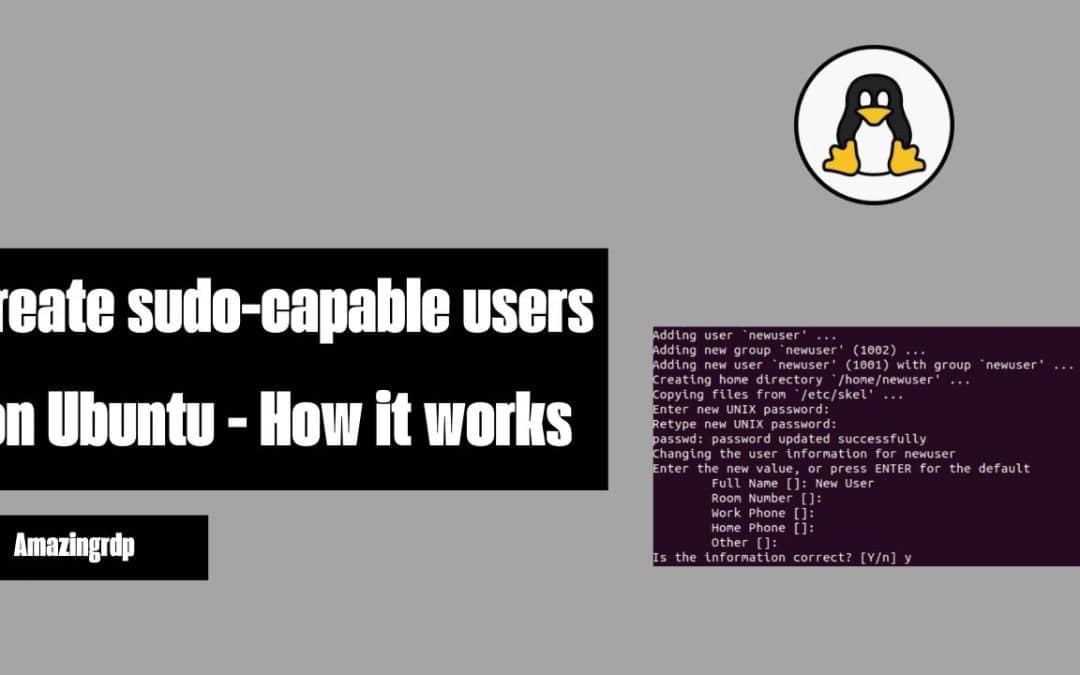 Create sudo-capable users on Ubuntu