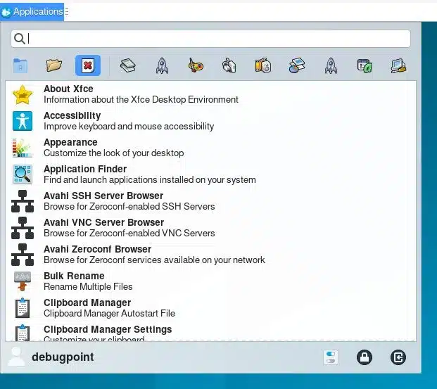 Xfce application, linux dekstop