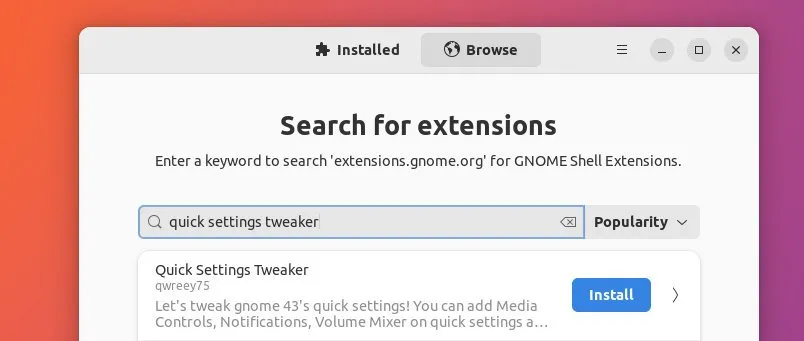 GNOME extension, linux dekstop