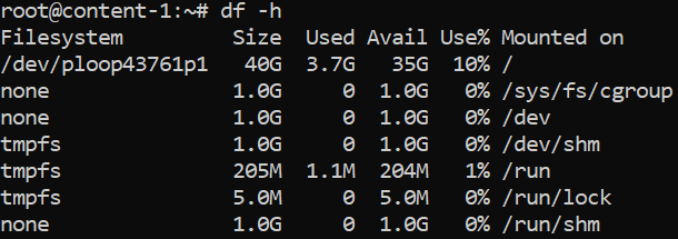 Disk space usage in Linux