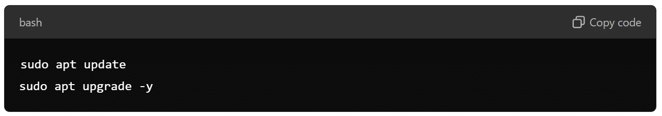 Update and Upgrade the System