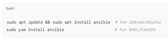 install Ansible via package manager