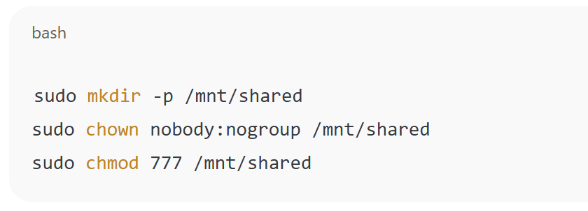 Create a Shared Directory
